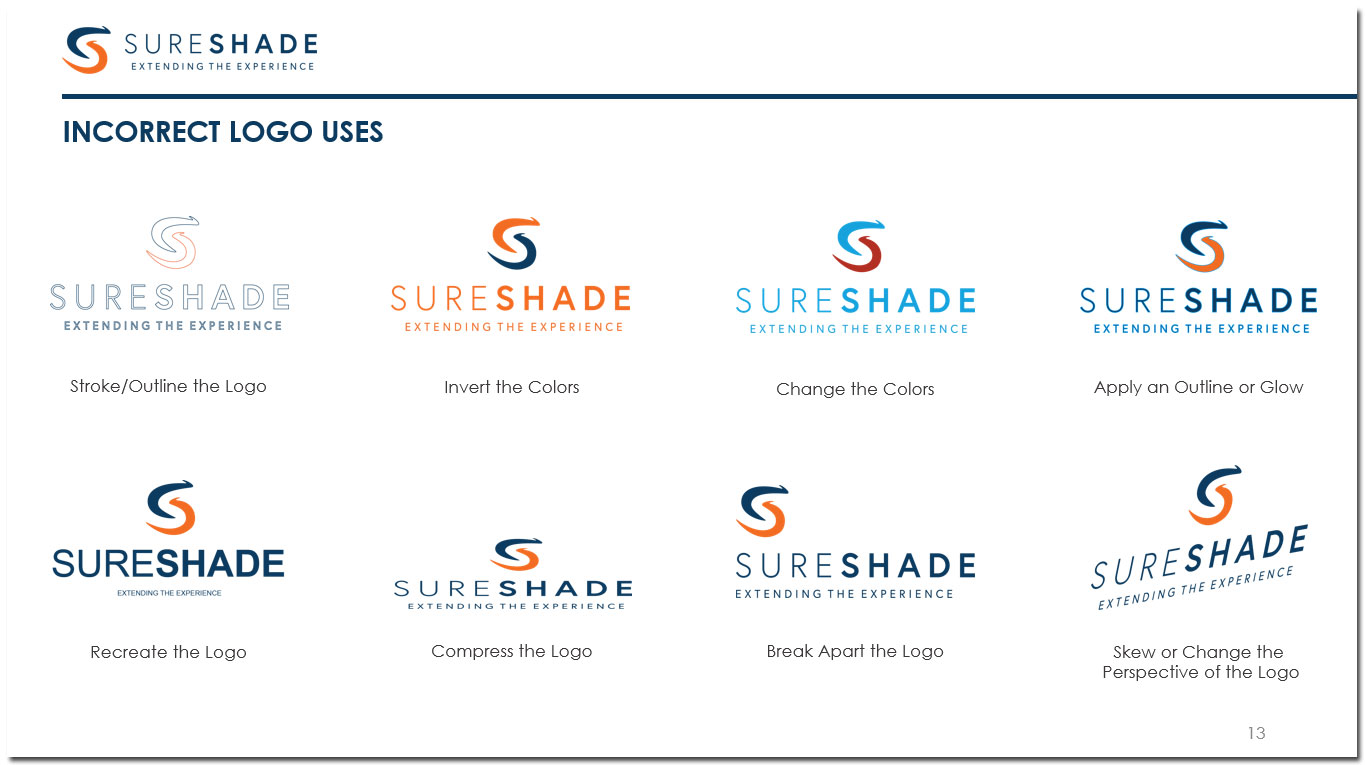 Style Guide - SureShade Logo Use